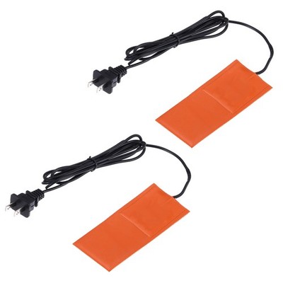 2Pcs Silicone Heating Pad 110V 75W Car Engine Block Oil Pan Strip 127mm x 50.4mm