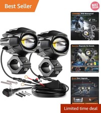 Motorcycle Auxiliary Lights Kit,LEDMIRCY Luces Exploradoras Para Moto with Switc