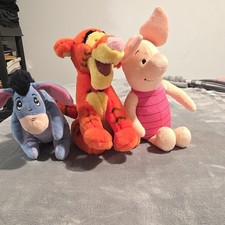 Disney Winnie the Pooh Plush Lot Piglet Tigger Eeyore 2000