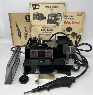 Wen 1900 Portable Hobby Center Double Insulated Bench Grinder Variable Speed Vtg