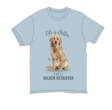 Golden Retriever Unisex 100% Cotton T-Shirt - Super Soft & Comfortable, X-Large