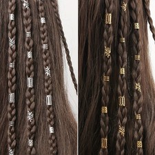 40PCS Alloy Hollow Hair Ring For Girls Women Dreadlock Hair Braid Rings