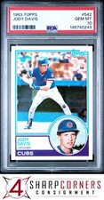 1983 TOPPS #542 JODY DAVIS CUBS PSA 10
