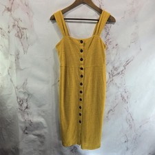 Madewell Dress Womens XXS Yellow Button Tank Apron Picnic Texture & Thread 