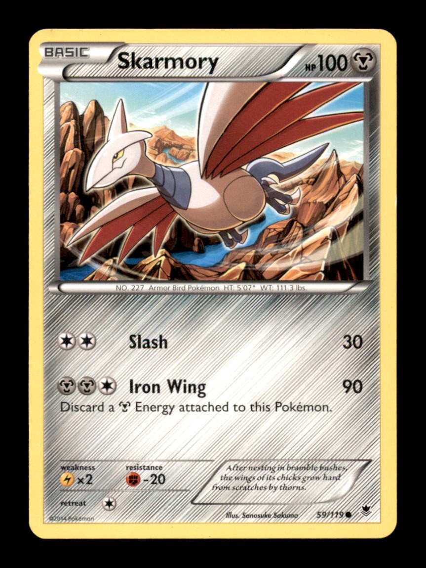 SKARMORY 59/119 C PHANTOM FORCES POKEMON LP