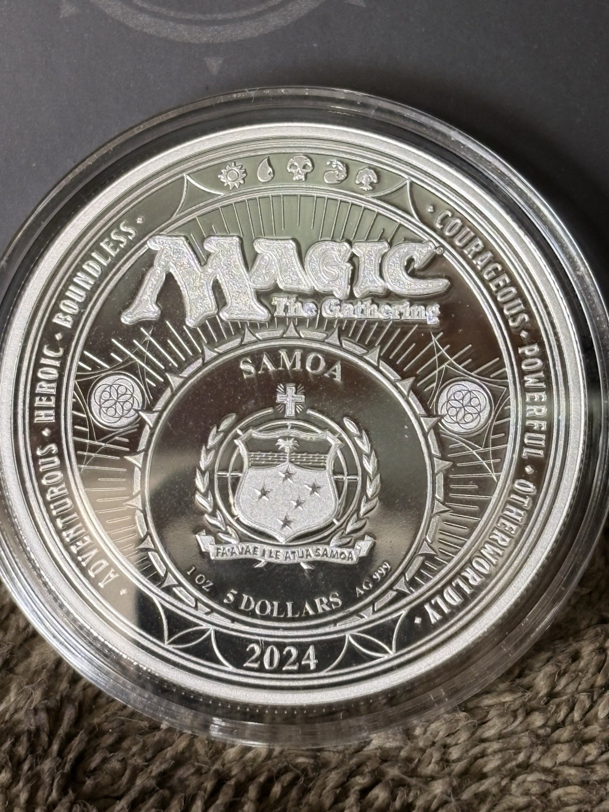 2024 Samoa Magic The Gathering Black Lotus Beta 1oz Silver Coin view 8