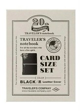 TRAVELERS Notebook Limited Card Size 20th Anniversary Set TRAVELER S Black