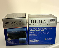 Digital Optics 0.5X Wide Angle  2X Telephoto Camera Lens Set 52mm w/ Boxes