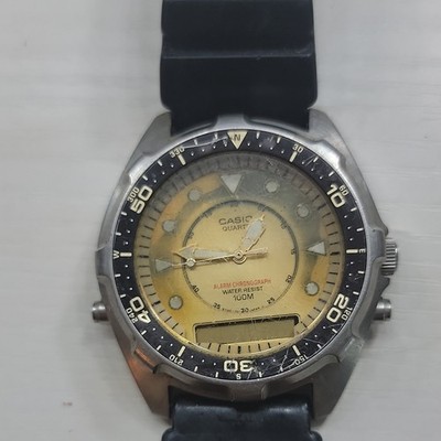 Casio AMW-320 Ana-Digi Quartz Sport Watch 100m Alarm Chrono Black Resin
