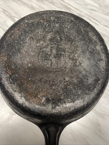 Antique GRISWOLD No.5 Cast Iron Dble Spout Sm Logo Skillet Fry Pan Erie PA 724 - Picture 5 of 7