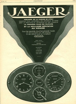 Reklame altes Auto Zähler Jarger 1927 aus Zeitschrift