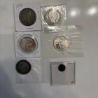 Lot Of 5 Silver Half Dollars And One Constantius Gallus Ancient Coin See Descr