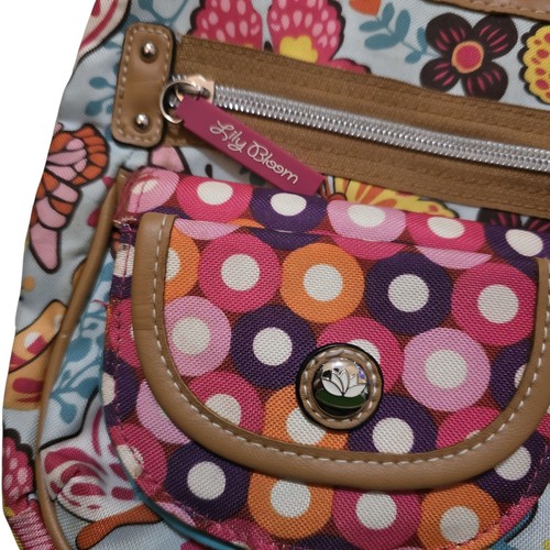 Lily Bloom Butterfly/Floral Multi-Compartment Crossbody Bag w/ Wallet Attachment - Picture 2 of 7