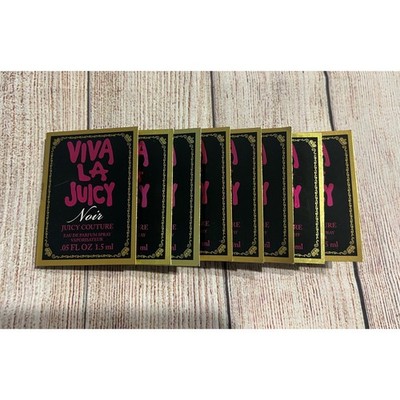 8x Viva La Juicy Noir JUICY COUTURE .05 fl oz - 1.5 ml Each Travel Size Samples