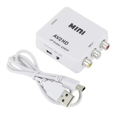 AV zu HDMI Adapter Konverter Full HD 1080P Video Audio TV 3 RCA HDMI
