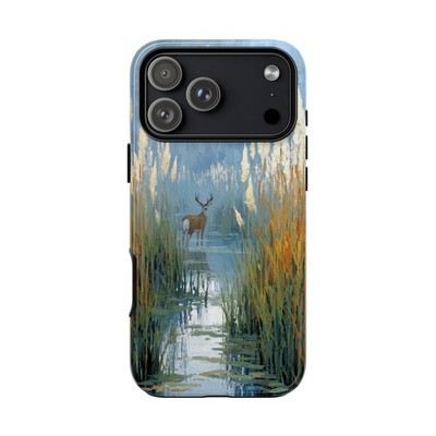 For iPhone/Galaxy/Pixel | Phone Ink Case - Deer Marshland Wilderness