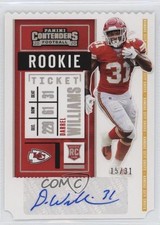 2020 Panini Contenders Rookie Ticket Stub 15/31 Darrel Williams #222 Auto 13c1