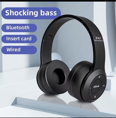 P47 Wireless Bluetooth 5.0 + EDR Kopfhörer Headset  PC Smartphones Faltbar Sound