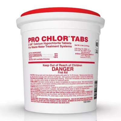 PRO CHLOR TABS 2 lbs. Aerobic Septic Tablets Drain Cleaner Concentrated Formula