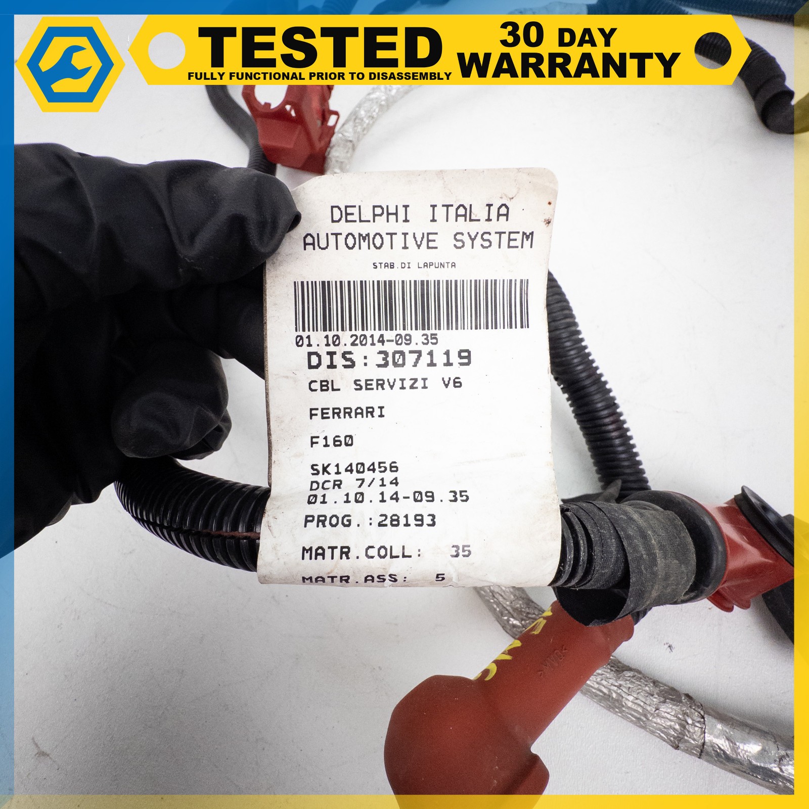 14-17 MASERATI GHIBLI 3.0L F160 engine ALTERNATOR STARTER WIRE HARNESS OEM