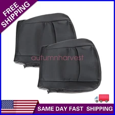 Driver + Passenger Bottom Leather Seat Cover For 2009-2012 Dodge Ram 1500 2500