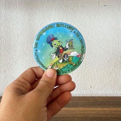 Vintage Disney Earth Day 1998 Jiminy Cricket Environmental Pinback Button