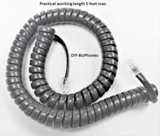 2-Pack Charcoal Gray 9Ft Altigen IP Phone Handset Cord VoIP IP710 IP720 Curly