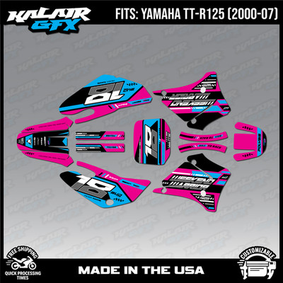 Graphics Kit for Yamaha TTR 125 (2000-2007) TTR125  Warrior Series - Magenta