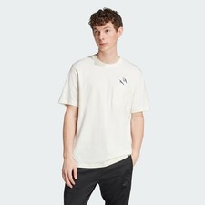 adidas men Lounge Slides Graphic Pocket Tee