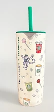 Starbucks Limited Edition Roller Rabbit Cold Beverage Stainless Steel