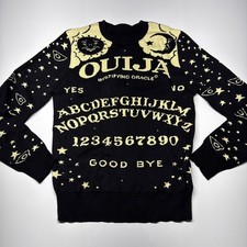 Ouija Board Women s Sweater Black Gothic Occult NEW Medium READ