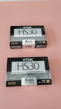 TDK HS30 8mm Video Cassette Metal Particle Tape P6-30 New Sealed. SET OF TWO