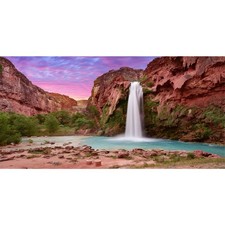 72x16 in Reptile Habitat Background Mountain Waterfall Terrarium Backdrop