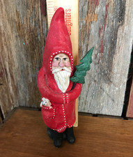 8" Santa Figurine art pottery folk art Christmas.............c