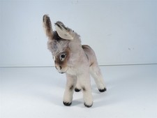 Steiff Donkey Grissy Stuffed Animal 10" Tall 9" Wide Vintage Ear Button Germany