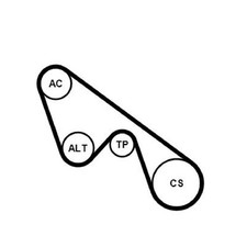 Keilrippenriemensatz für Fiat Qubo 225 Stilo 192 | 23820593