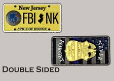 New Jersey FBI License Plate Shape Never Forget Challenge Coin  J#33