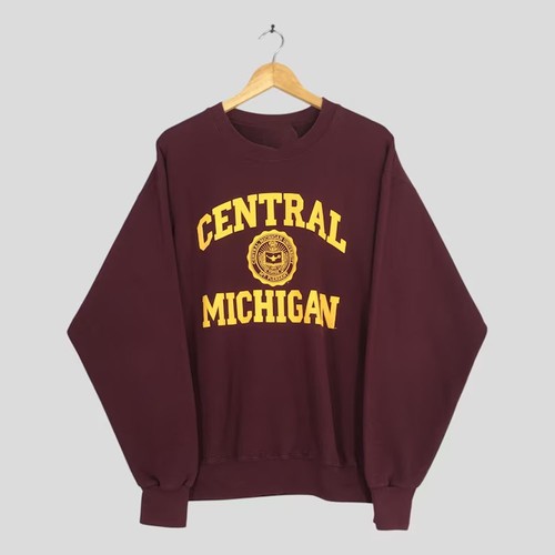 Vintage Central Michigan College Red Crewneck T-Shirt, Sweatshirt, Hoodie