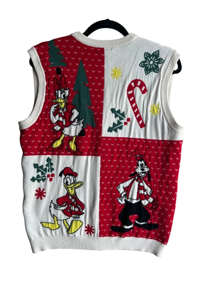 Disney Mickey Mouse & Friends Iconos de Vacaciones BoxLunch Abotonado Suéter Chaleco Pequeño Foto 2 de 4