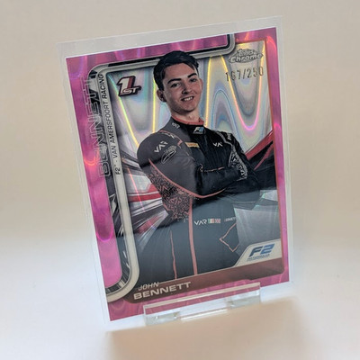 John Bennett 1st Rookie Pink Raywave /250 Topps Chrome F1 2025 F3 Portrait 41