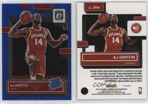 2022-23 Panini Donruss Optic Rated Blue Prizm /49 AJ Griffin #204 Rookie RC