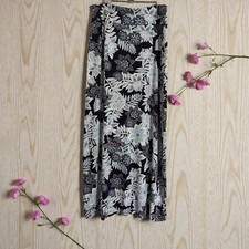 TALBOTS WOMENS SIZE M TROPICAL FLORAL MAXI LONG SKIRT CRUISE BEACH WEAR