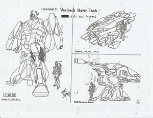 ROBOTECH II The Sentinels "Veritech Hoover Tank" 3 Image Model Sheet 1988 MACEK