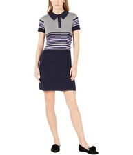maison Jules Womens Striped Sweater Dress