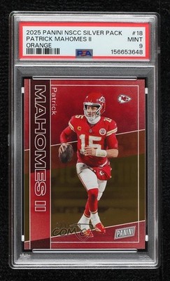 2025 Panini National Convention Orange 123/199 Patrick Mahomes II PSA 9 MINT c6h