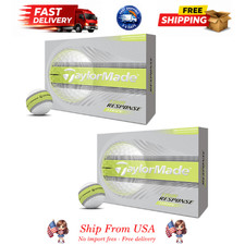New TaylorMade Tour Response Stripe Yellow Golf Balls 2 Dozen