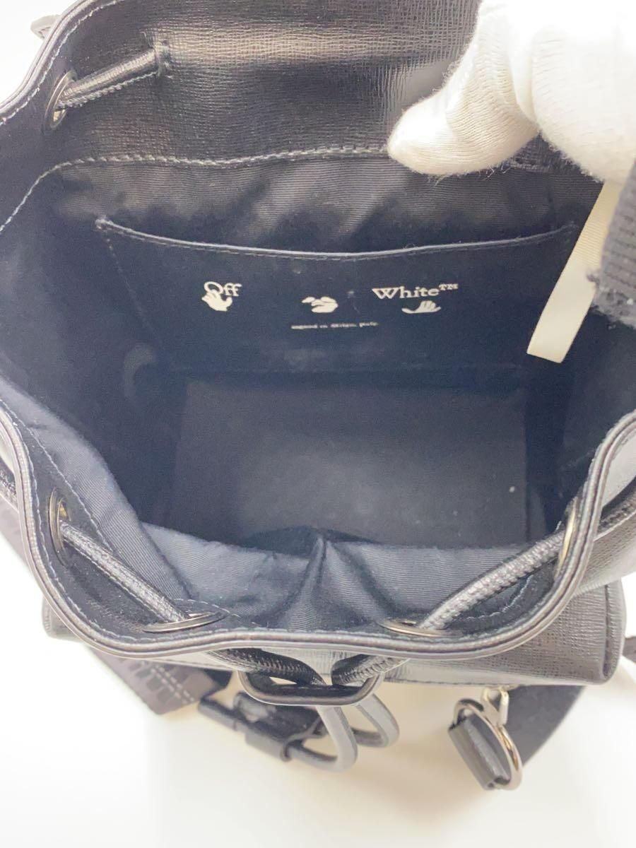 OFF-WHITE backpack rucksack leather BLKblack diag… - image 6