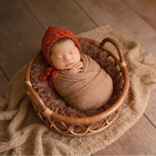 Rattan Newborn Photography Props Baby Basket Decor Photo Backdrop Photo Shoots