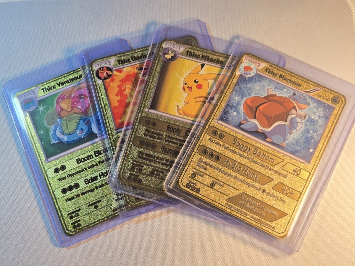 Thicc Charizard Pikachu Venusaur & Blastoise Collectible Metal