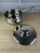 Stellar Silampos Small Stainless Steel Saucepan 15cm & Lid Heavy Base All Hobs